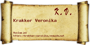 Krakker Veronika névjegykártya